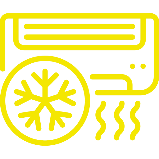 Icône de climatisation couleur jaune