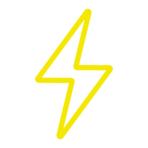 Icône représentant l'électricité en jaune