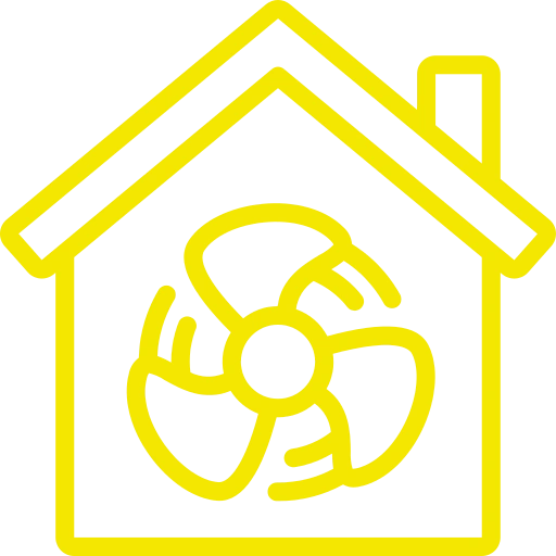 Icône d'une maison représentant la ventilation (VMC)